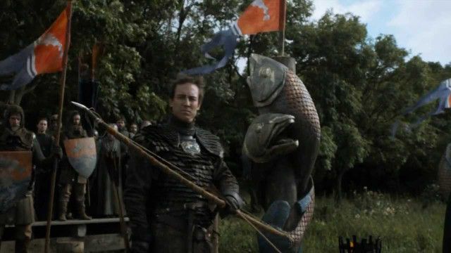 Man giant creature sword flag free wallpaper - medium preview image