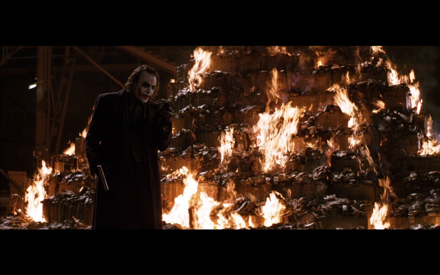 Man suit fire flames warehouse free wallpaper - medium preview image