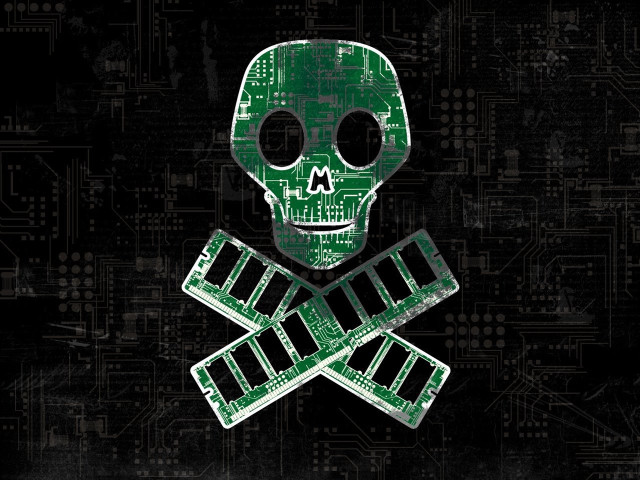 Skull tape black background green free wallpaper - medium preview image