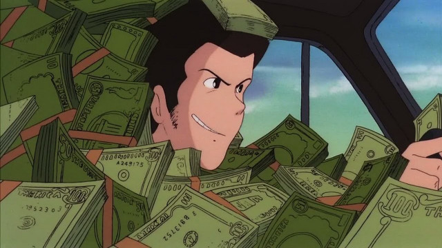 Man car money pointing camera free wallpaper - medium preview image