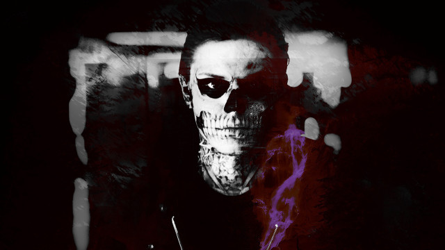 Skull man purple tie gothic free wallpaper - medium preview image