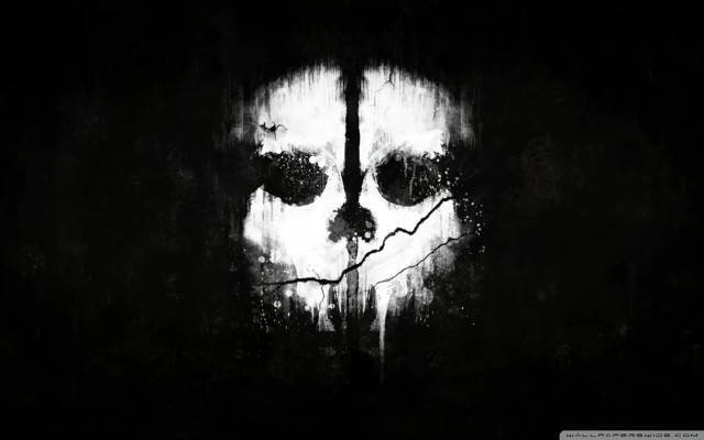 Skull face paint black white free wallpaper - medium preview image