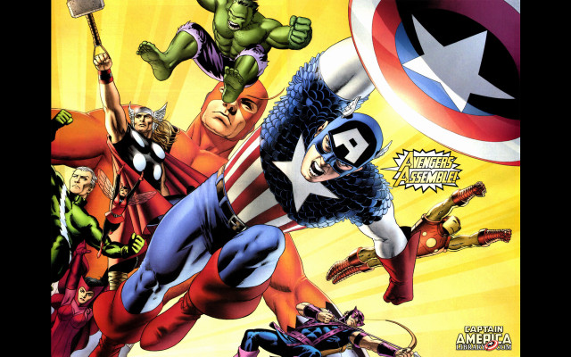 Avengers flying star background shield free wallpaper - medium preview image