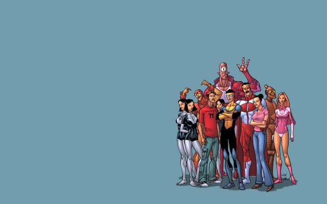 Group people blue background cartoon #2 free wallpaper - medium preview image