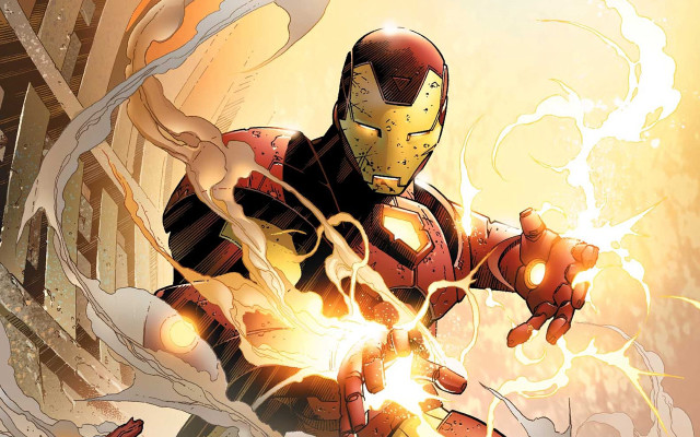 Man suit lightning arm flash free wallpaper - medium preview image