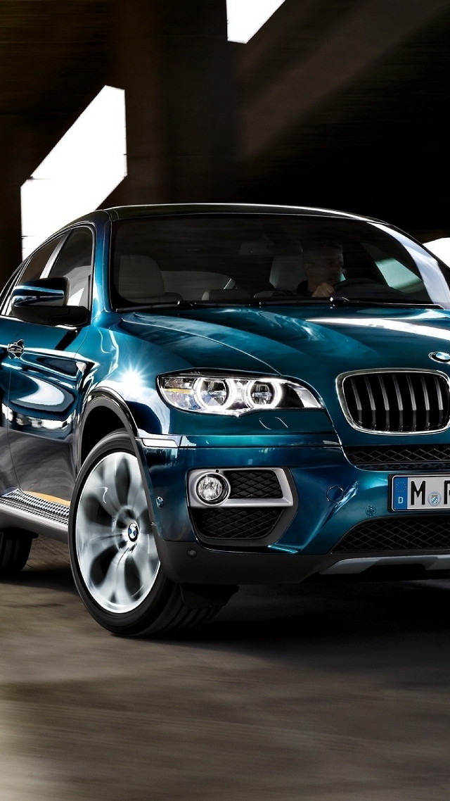 Blue bmw suv driving bridge free wallpaper - medium preview image
