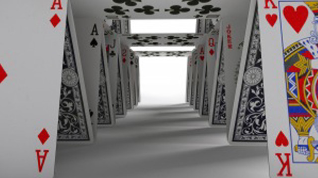 Hallway playing cards clock door free wallpaper - medium preview image