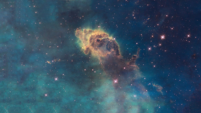 Large star cluster blue background #2 free wallpaper - medium preview image