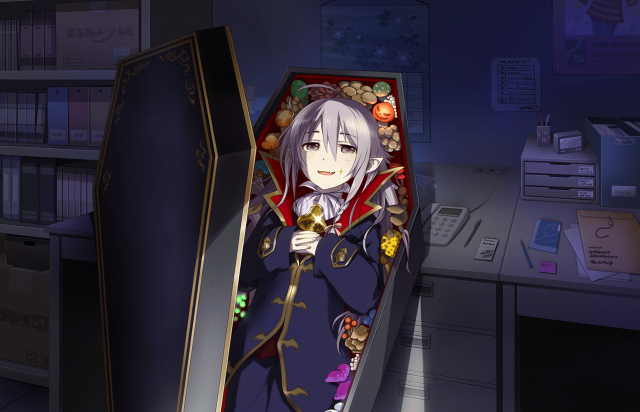 Anime character holding box room free wallpaper - medium preview image