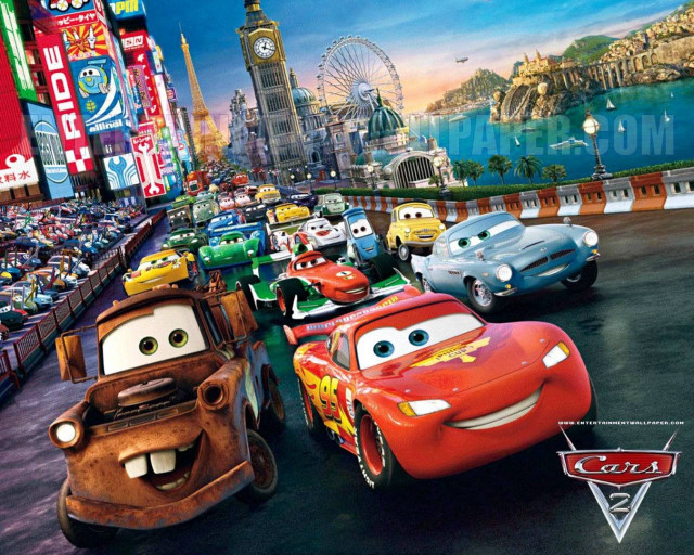 Cars driving street tall building #2 free wallpaper - medium preview image