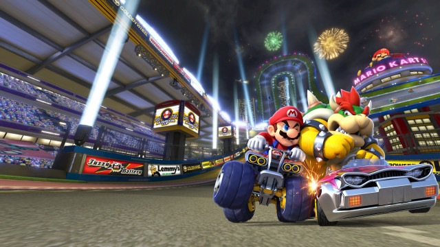 Mario luigi motorcycle racing stadium free wallpaper - medium preview image