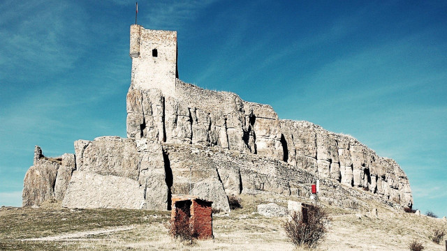 Hill building forest sunny romanesque free wallpaper - medium preview image