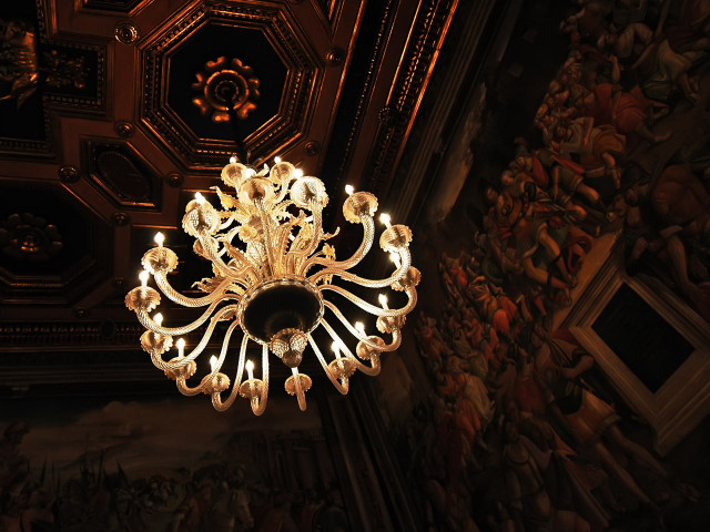 Chandelier painting ceiling room decor free wallpaper - medium preview image