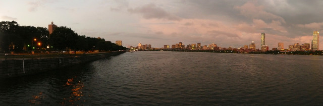 River city dusk clouds lights free wallpaper - medium preview image