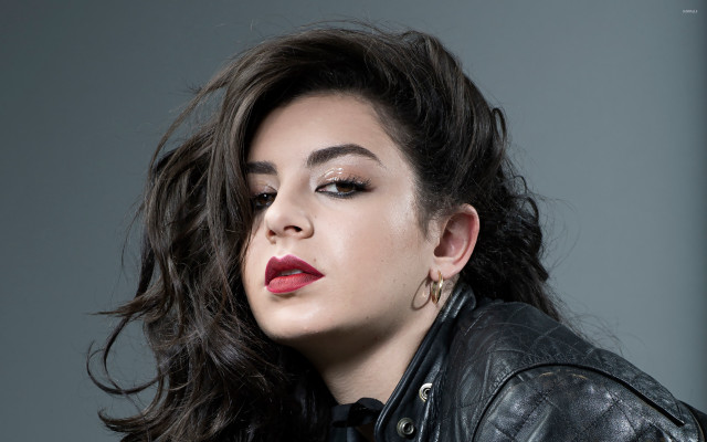 Woman red lipstick black jacket #2 free wallpaper - medium preview image