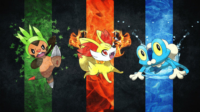 Pokemon group rainbow background black free wallpaper - medium preview image