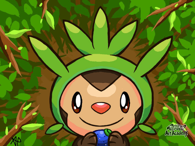 Cartoon greenhat blue tie forest free wallpaper - medium preview image