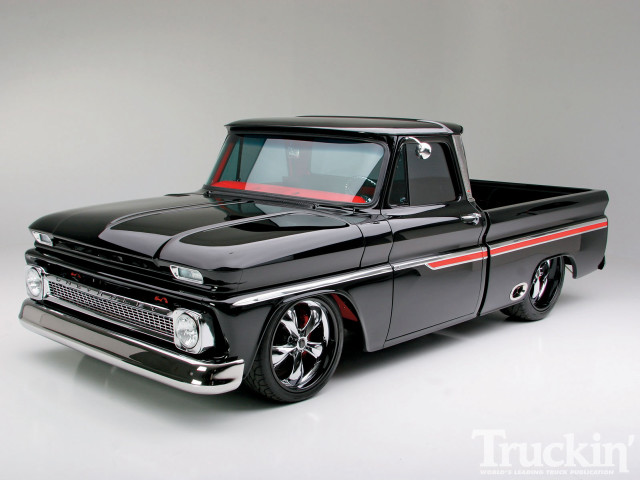 Black truck red stripe white free wallpaper - medium preview image