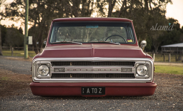 Red truck gravel road forest free wallpaper - medium preview image
