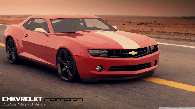 Red car driving road sky #3 free wallpaper - medium preview image
