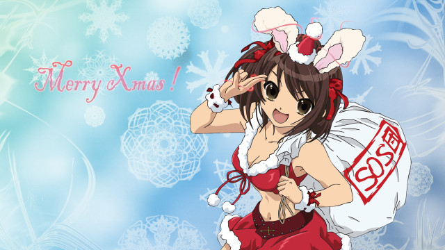 Girl red dress santa hat #5 free wallpaper - medium preview image