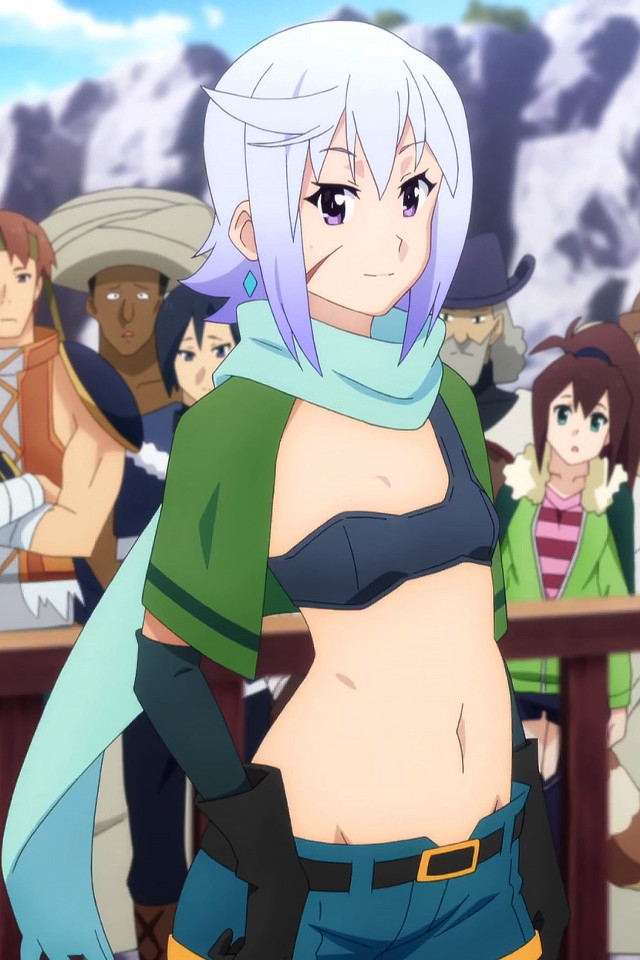 Woman bikini anime crowd hats free wallpaper - medium preview image