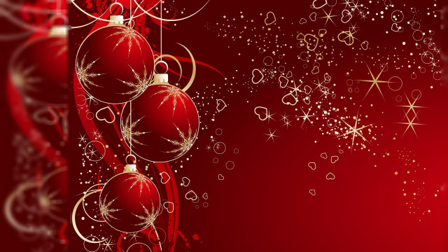 Red christmas background ornaments snowflakes #6 free wallpaper - medium preview image
