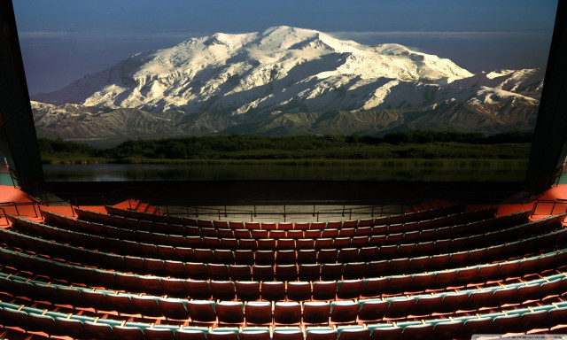 Mountain view theatre seats background free wallpaper - medium preview image