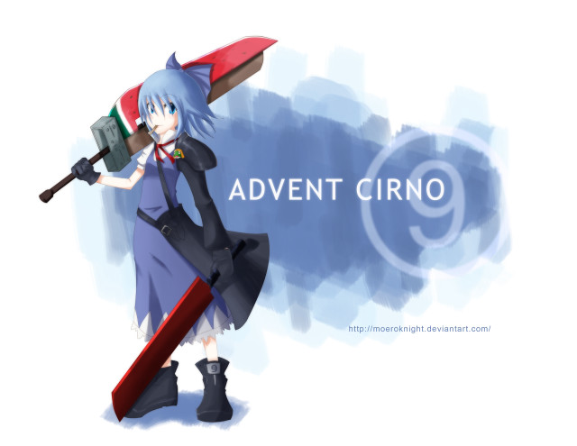 Cirno giant pencil watermelon popsicle free wallpaper - medium preview image