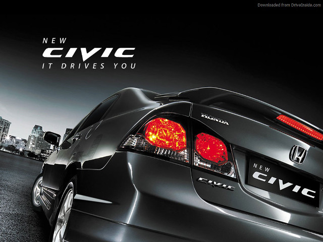 Civic car parked parking lot free wallpaper - medium preview image