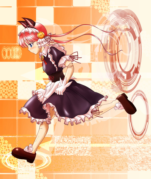Flying woman dress hat blush free wallpaper - medium preview image