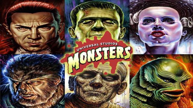 Monsters with faces and mouths free wallpaper - medium preview image