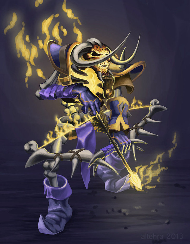 Person sword skull back digital free wallpaper - medium preview image