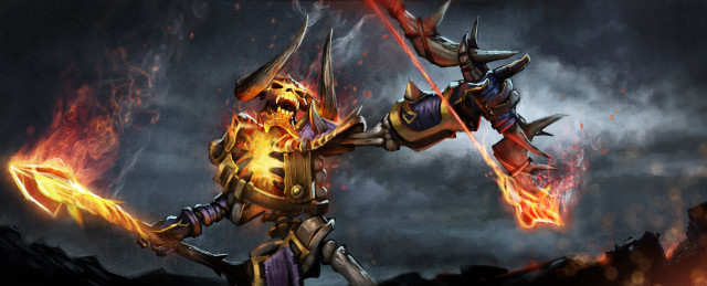 Demon sword fire dark background free wallpaper - medium preview image
