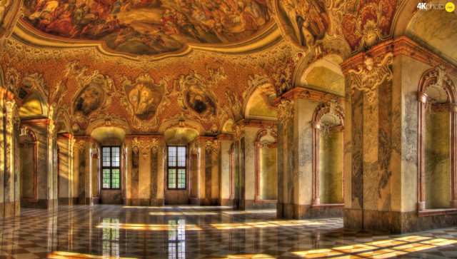 Windows ceiling paintings checkered floor free wallpaper - medium preview image