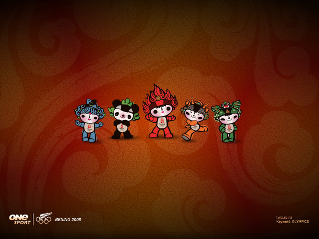 Cartoon characters red background swirly free wallpaper - medium preview image