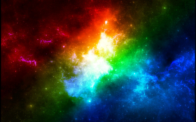 Colorful space stars rainbow background free wallpaper - medium preview image