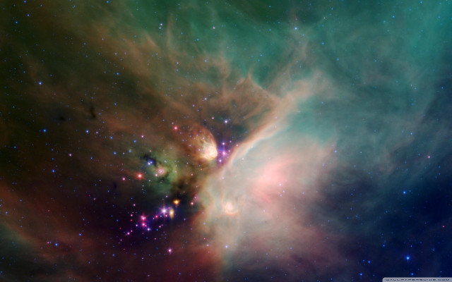 Large star cluster bright green #2 free wallpaper - medium preview image