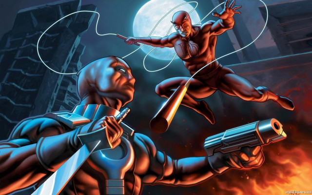 Man holding gun aiming another free wallpaper - medium preview image