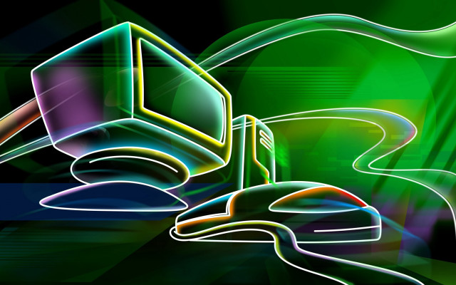 Computer mouse desk monitor keyboard free wallpaper - medium preview image