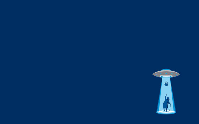 Blue light tower man walking #2 free wallpaper - medium preview image