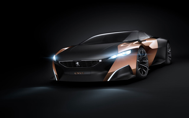 Car bright hood headlights dark free wallpaper for desktop - medium preview image