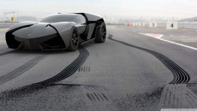 Black white sports car race free wallpaper - medium preview image