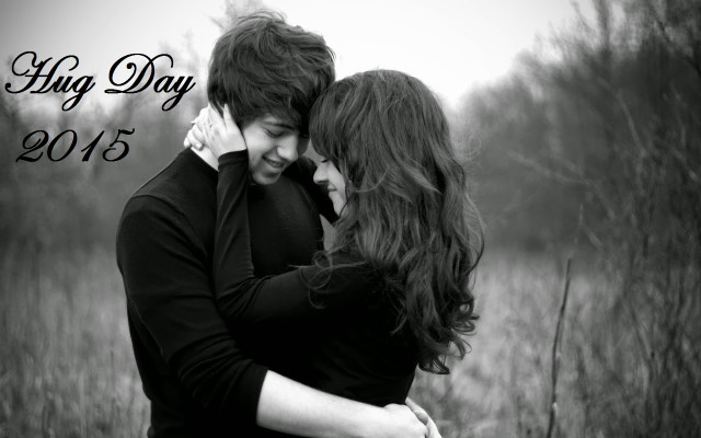 Couple hugging tall grass hug free wallpaper - medium preview image