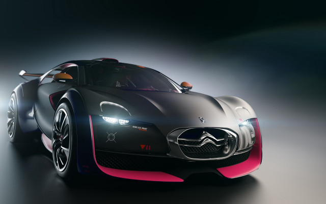 Futuristic car pink interior black free wallpaper - medium preview image