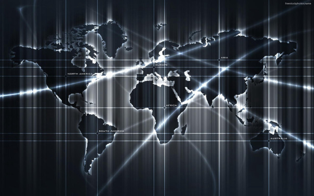 World map lines dots surface free wallpaper - medium preview image