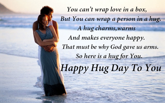 Couple hugging beach message love free wallpaper - medium preview image