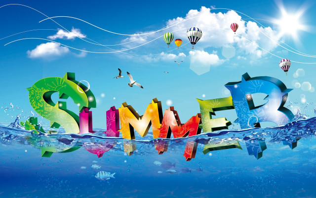 Colorful word sime floating water #2 free wallpaper for desktop - medium preview image