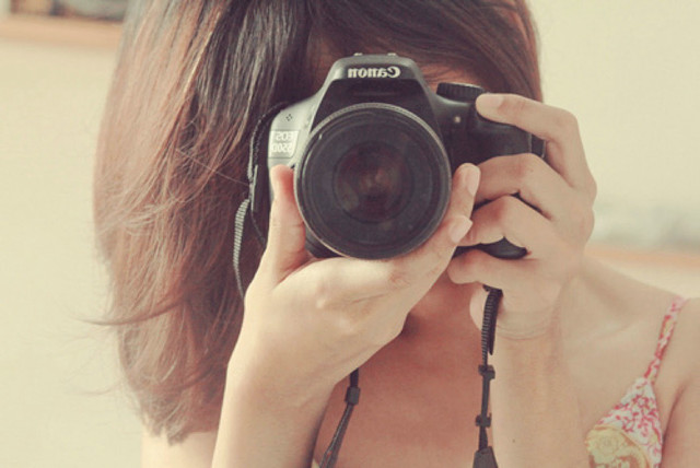 Woman taking picture camera selfie free wallpaper - medium preview image