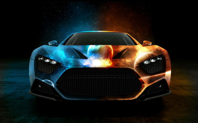 Colorful car hood design headlights #4 free wallpaper - medium preview image